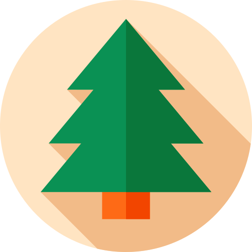 Pine tree Flat Circular Flat icon