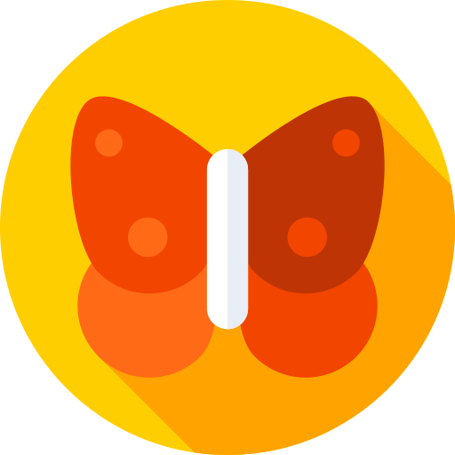 schmetterling Flat Circular Flat icon