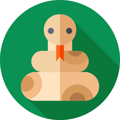 蛇 Flat Circular Flat icon