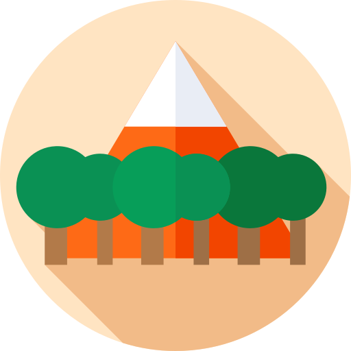 山 Flat Circular Flat icon