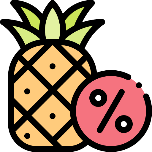 Piña Detailed Rounded Lineal color icono