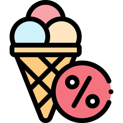 Helado Detailed Rounded Lineal color icono