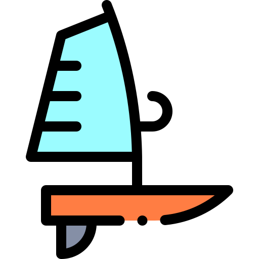 windsurfen Detailed Rounded Lineal color icon