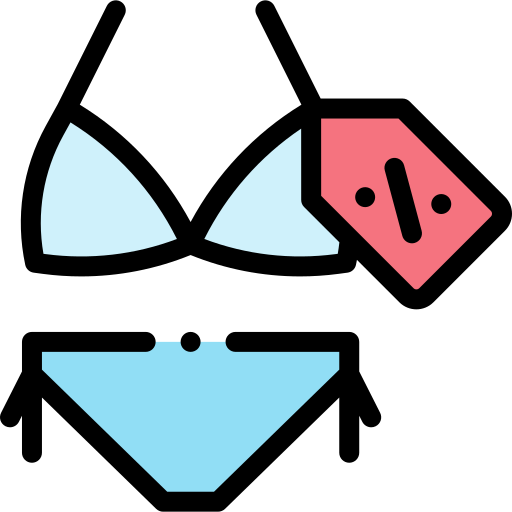 Bikini Detailed Rounded Lineal color icon