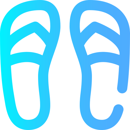 Flip flops Super Basic Omission Gradient icon
