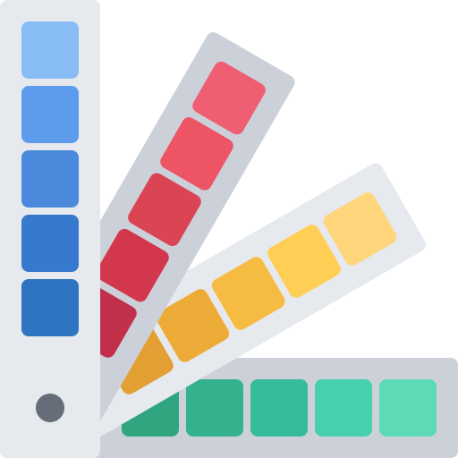 팔레트 Coloring Flat icon