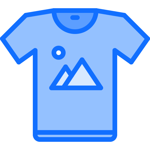 t-shirt Coloring Blue icon