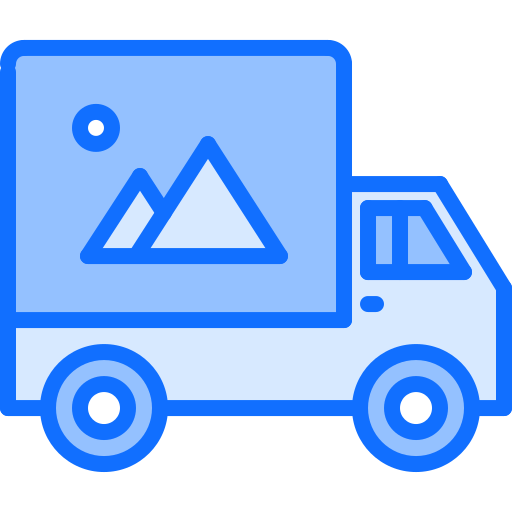 ciężarówka Coloring Blue ikona
