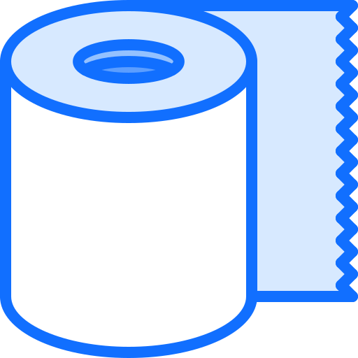 Toilet paper Coloring Blue icon