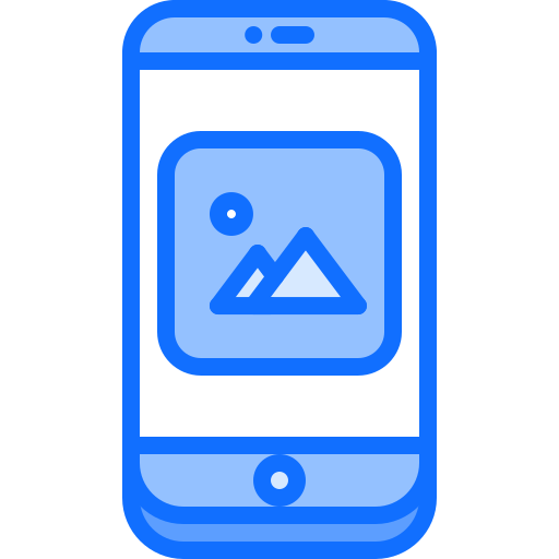 smartphone Coloring Blue icon
