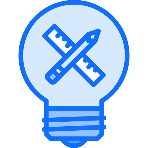 Lightbulb Coloring Blue icon