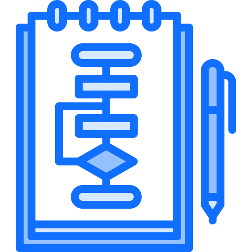 kladblok Coloring Blue icoon