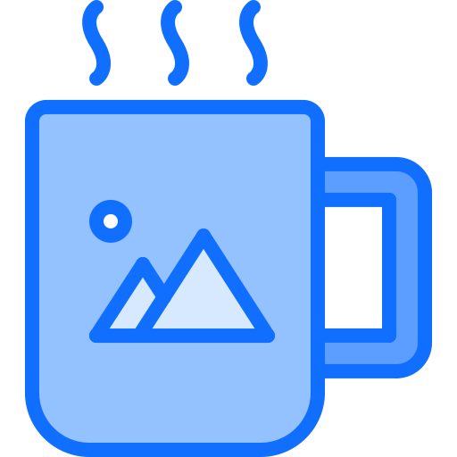 kaffeetasse Coloring Blue icon