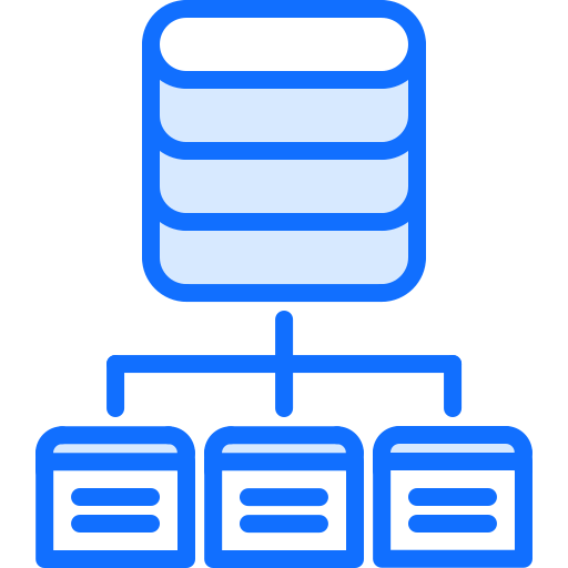Database Coloring Blue icon