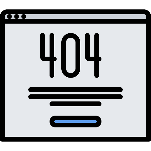błąd 404 Coloring Color ikona