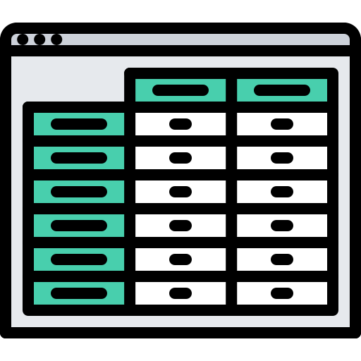 tabelle Coloring Color icon