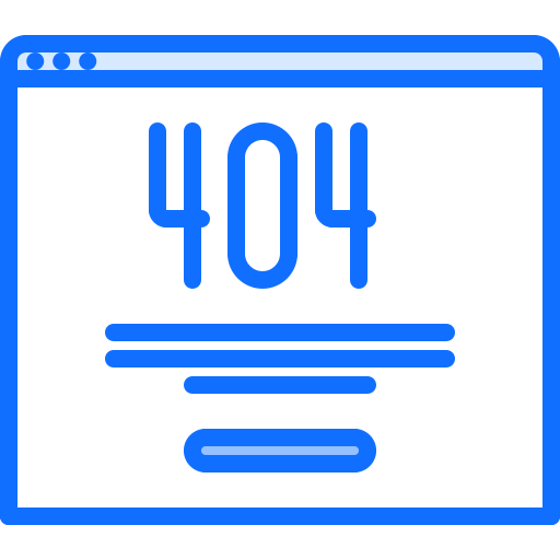 404 fehler Coloring Blue icon