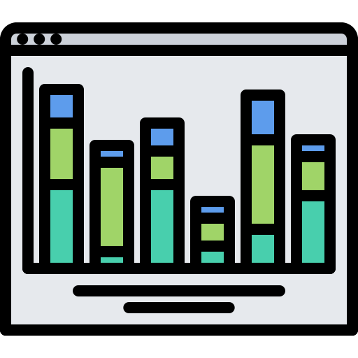 Bar chart Coloring Color icon
