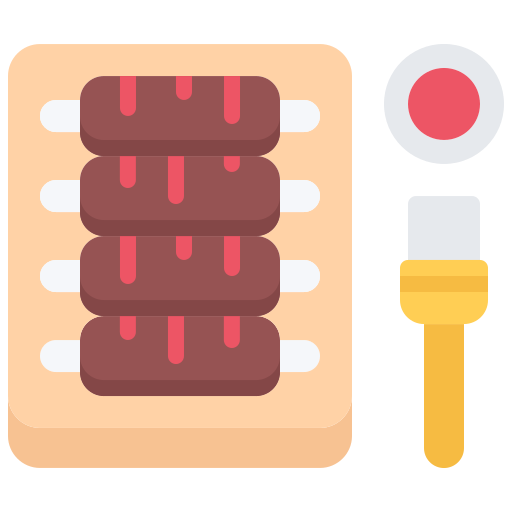 Ribs Coloring Flat icon