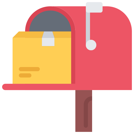 Mailbox Coloring Flat icon