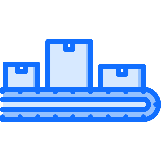 Conveyor belt Coloring Blue icon