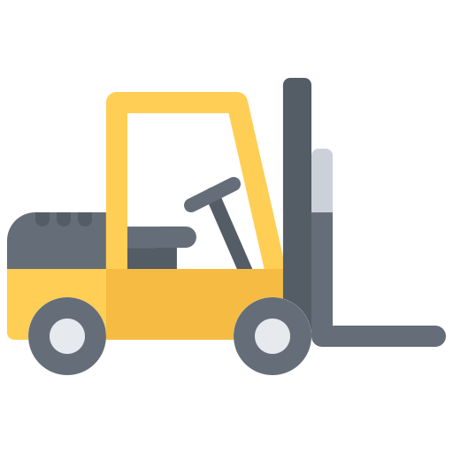 Forklift Coloring Flat icon