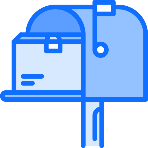 Mailbox Coloring Blue icon