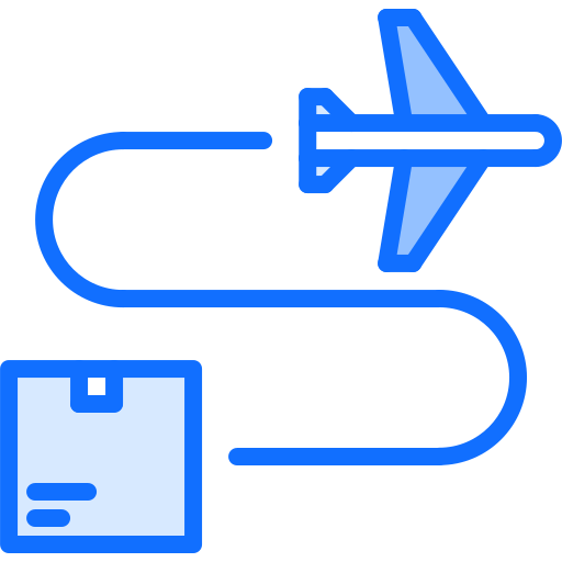 Plane Coloring Blue icon