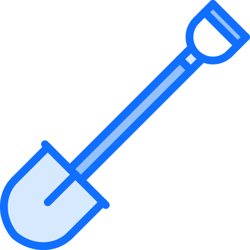 Shovel Coloring Blue icon