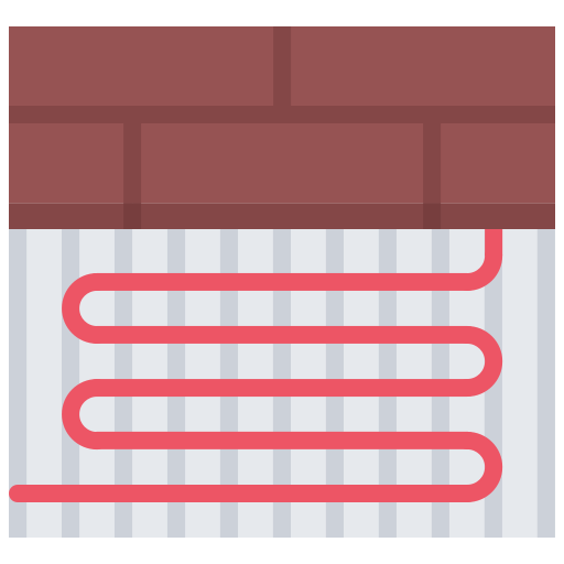 Underfloor heating Coloring Flat icon
