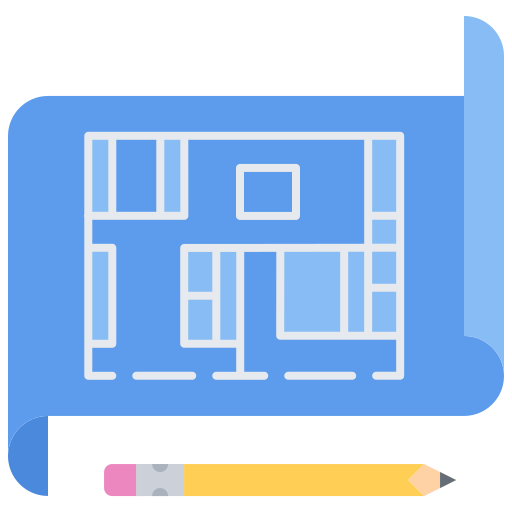 Blueprint Coloring Flat icon