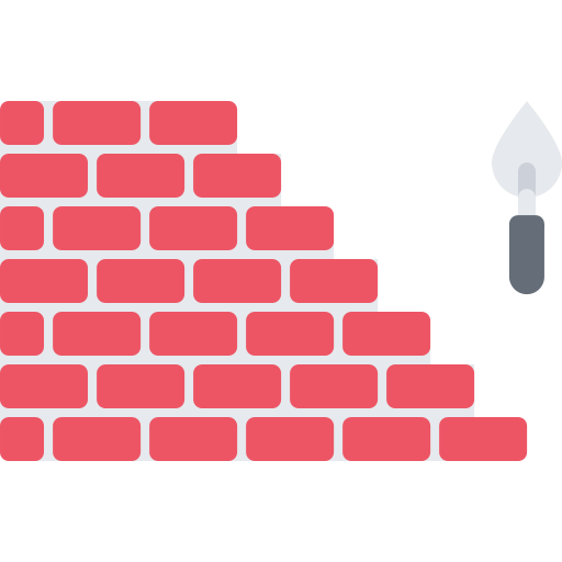 muro di mattoni Coloring Flat icona