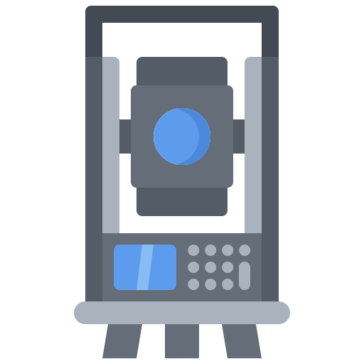 Total station Coloring Flat icon
