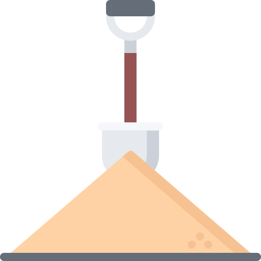 Shovel Coloring Flat icon