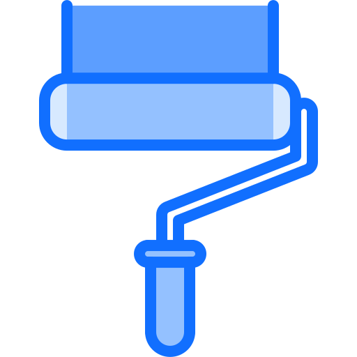Paint roller Coloring Blue icon