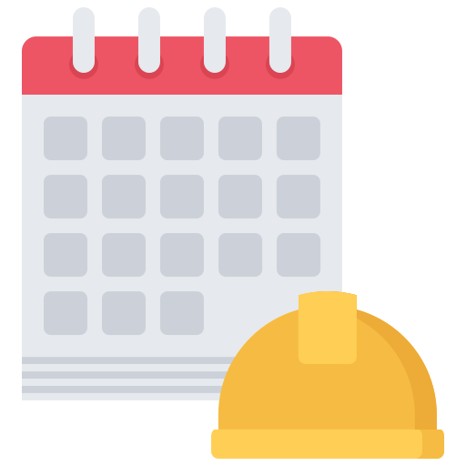 Calendario Coloring Flat icono