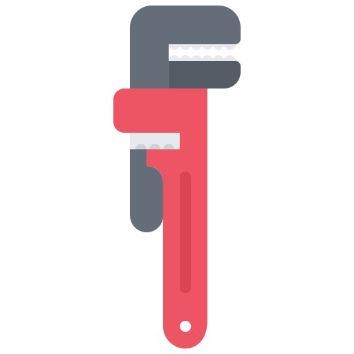 verstelbare sleutel Coloring Flat icoon