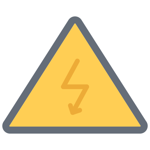rischio elettrico Coloring Flat icona