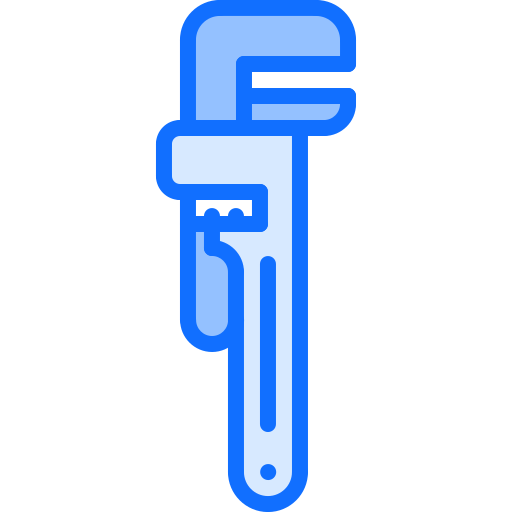 Adjustable wrench Coloring Blue icon