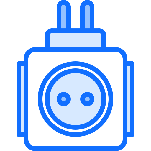 Plug strip Coloring Blue icon