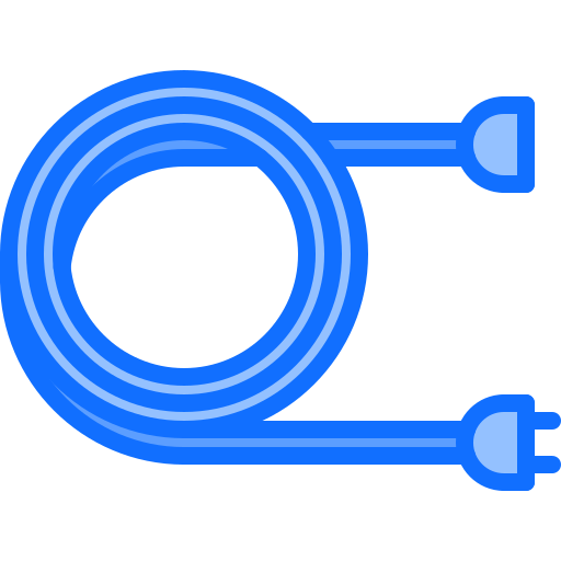 Extension cord Coloring Blue icon
