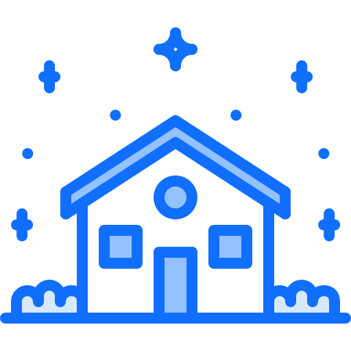 huis Coloring Blue icoon