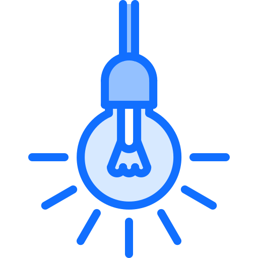 Bombilla Coloring Blue icono