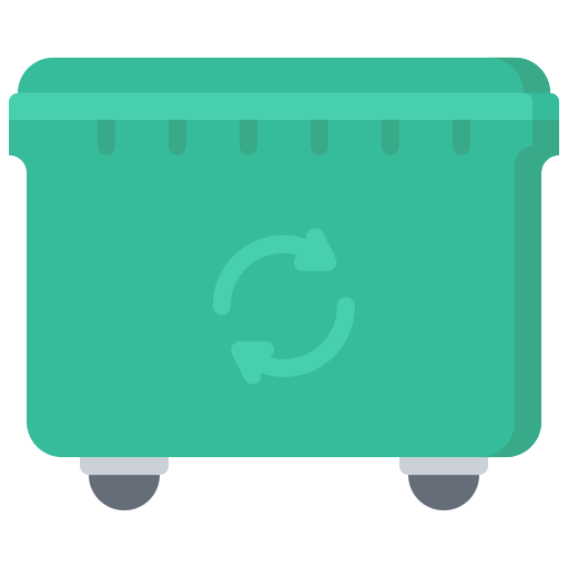 Contenedor de basura Coloring Flat icono