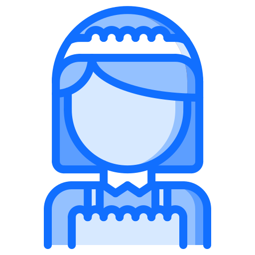 huishoudelijke hulp Coloring Blue icoon