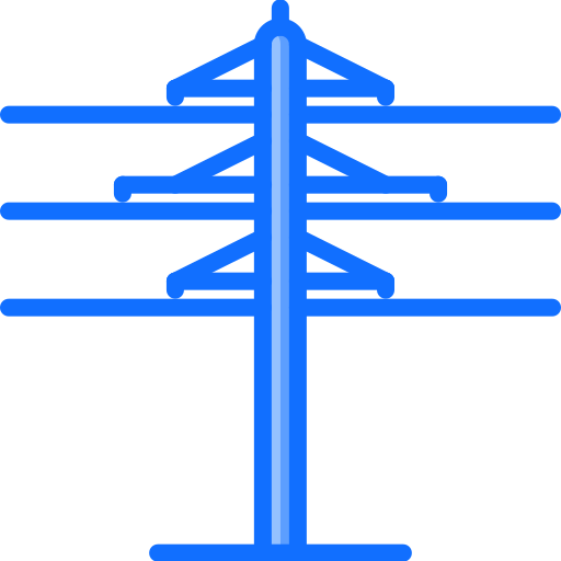 Power line Coloring Blue icon