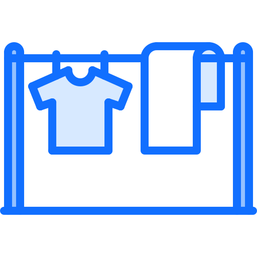Clothes line Coloring Blue icon