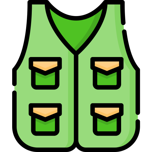 Fishing vest Special Lineal color icon