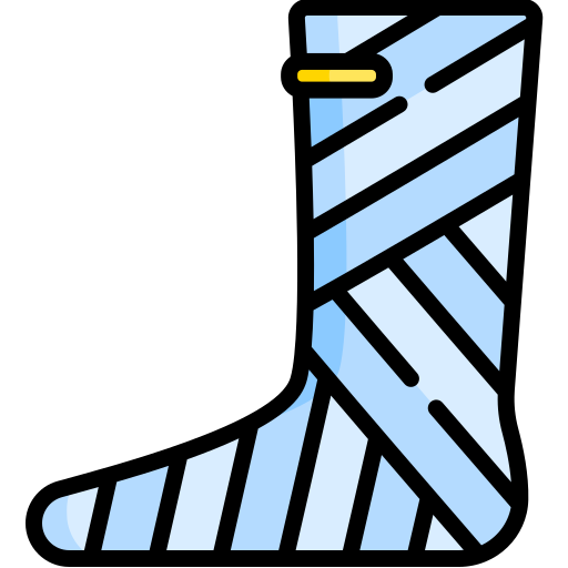Сломанная нога Special Lineal color иконка