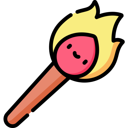 松明 Kawaii Lineal color icon